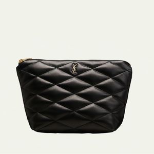 Sade YSL Quilted Lambskin Pouch Clutch Bag